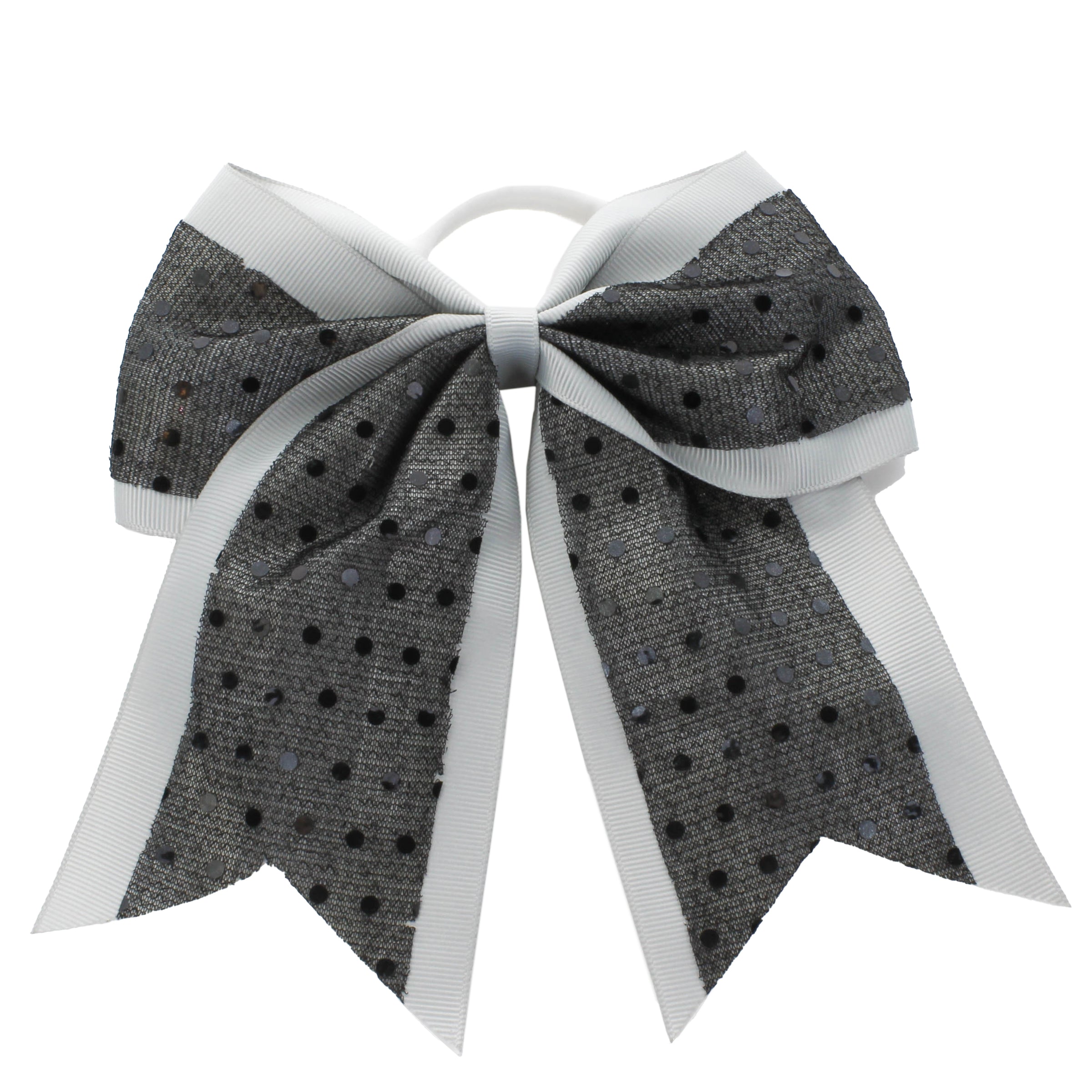 Silver Bow Color Silver Cheer Bow