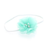 Aqua Baby/Toddler Chiffon Flower Skinny Headband | My Lello - 10