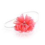 Coral Baby/Toddler Chiffon Flower Skinny Headband | My Lello - 8
