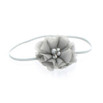 Gray Baby/Toddler Chiffon Flower Skinny Headband | My Lello - 3