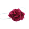 Berry Pink Baby/Toddler Frayed Denim Flower Skinny Headband | My Lello - 5