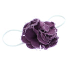 Rustic Plum Baby/Toddler Frayed Denim Flower Skinny Headband | My Lello - 7