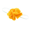 Sunshine Yellow Baby/Toddler Frayed Denim Flower Skinny Headband | My Lello - 9