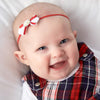 Lace/Pearl Bow Baby Headband