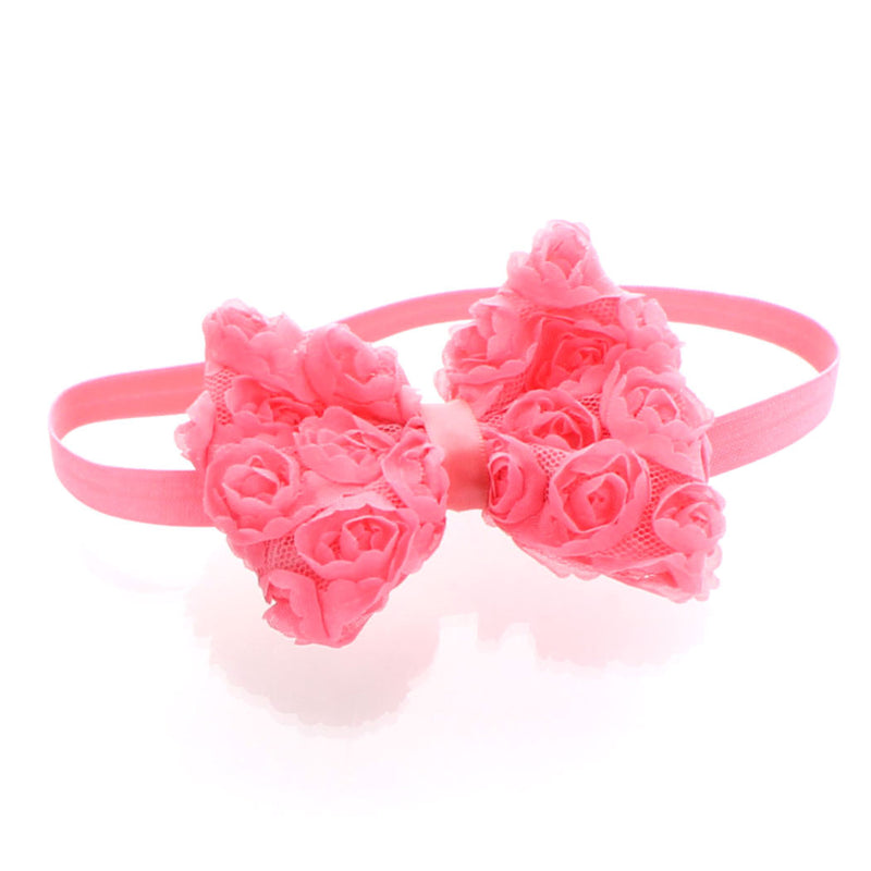 Coral Pink Baby Rose Bow Headband | My Lello - 14