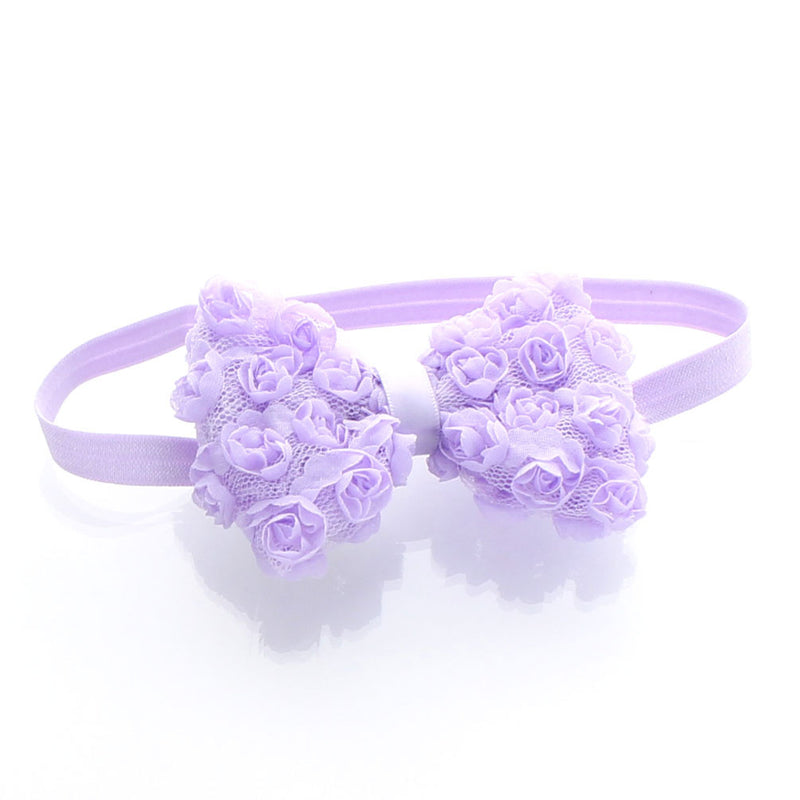 Light Lavender Baby Rose Bow Headband | My Lello - 10