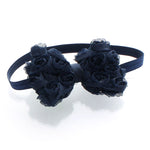 Navy Baby Rose Bow Headband | My Lello - 9