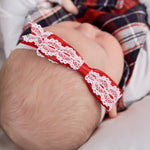 Satin/Lace Bow Newborn Baby Headband