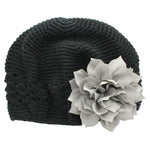 Black/Gray Girls Kufi Crochet Beanie Hat | My Lello - 17