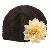 Brown/Ivory Girls Kufi Crochet Beanie Hat | My Lello - 24