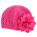 Hot Pink/Hot Pink Girls Kufi Crochet Beanie Hat | My Lello - 35