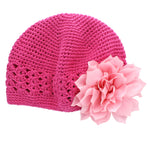 Hot Pink/Light Pink Girls Kufi Crochet Beanie Hat | My Lello - 34
