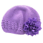 Lavender/Lavender Girls Kufi Crochet Beanie Hat | My Lello - 38