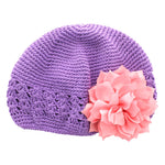 Lavender/Light Pink Girls Kufi Crochet Beanie Hat | My Lello - 39