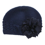 Navy/Navy Girls Kufi Crochet Beanie Hat | My Lello - 47