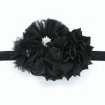 Black Girls Shabby Fabric Flower Cluster Headband | My Lello - 14