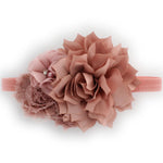 Baby Shabby Fabric Flower Cluster Headband
