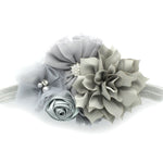 Baby Shabby Fabric Flower Cluster Headband