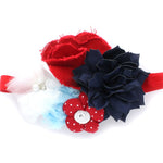 Baby Shabby Fabric Flower Cluster Headband