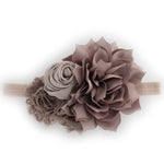 Baby Shabby Fabric Flower Cluster Headband