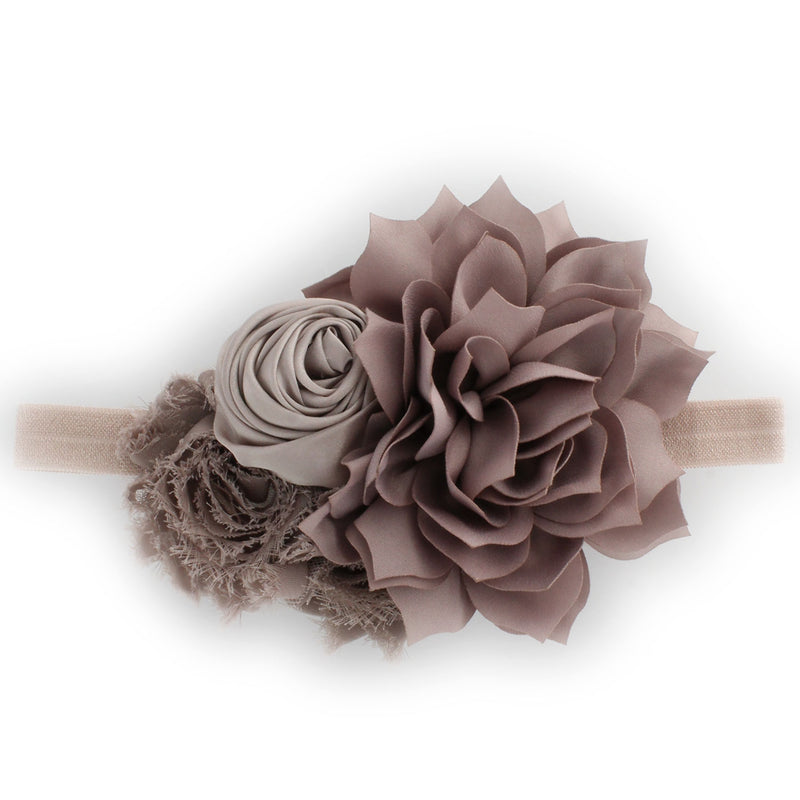 Baby Shabby Fabric Flower Cluster Headband