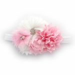 Baby Shabby Fabric Flower Cluster Headband