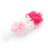 Hot Pink/White/Lt Pink Girls Beaded Chiffon 3-Flower Headband | My Lello - 23