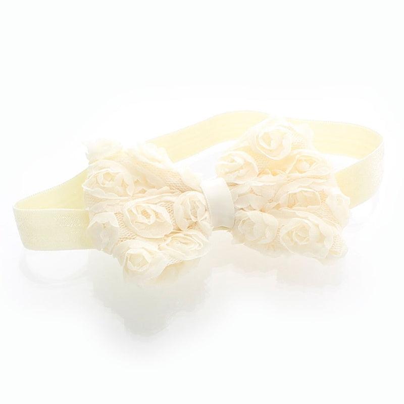 Ivory Girls Rose Bow Headband | My Lello - 3