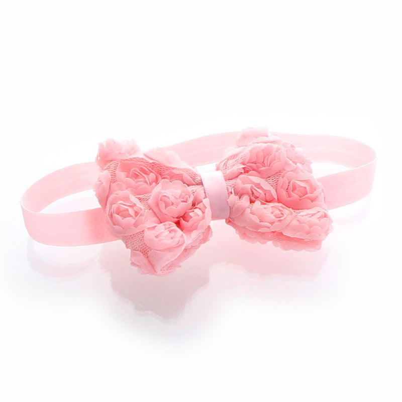 Light Pink Girls Rose Bow Headband | My Lello - 6