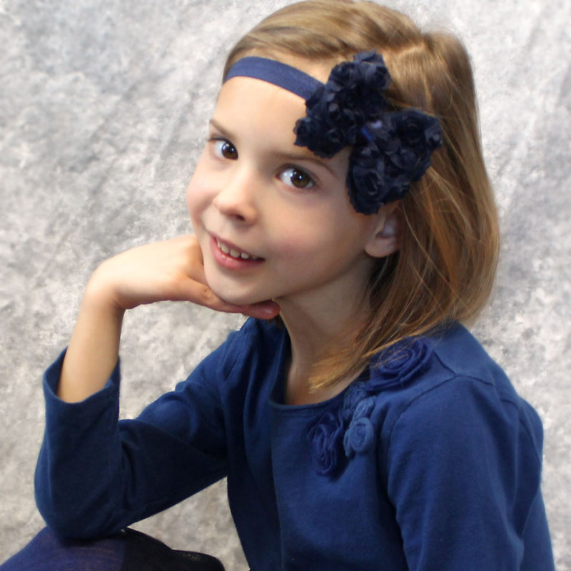 Girls Rose Bow Headband