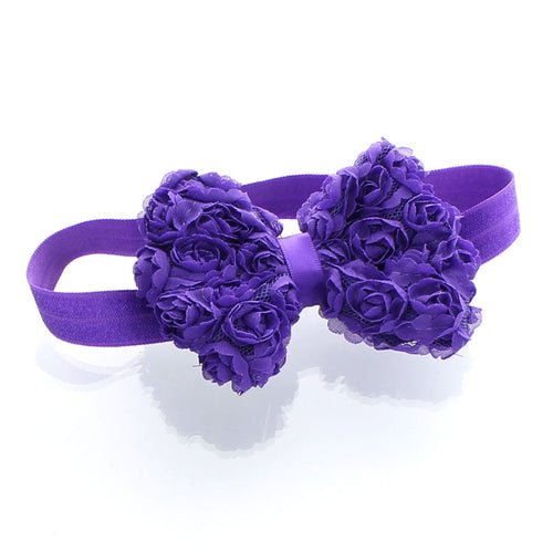 Purple Girls Rose Bow Headband | My Lello - 14