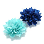 Light Blue/Nautical Blue Medium Petal Blossom Hair Flower Clip Pair | My Lello - 1
