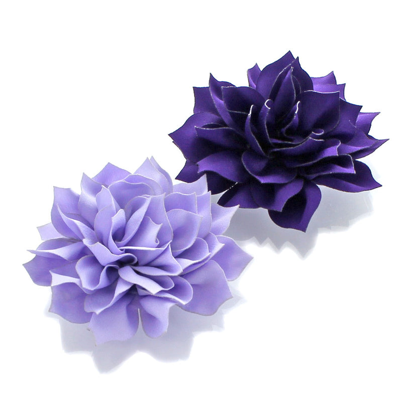 Light Lavender/Purple Medium Petal Blossom Hair Flower Clip Pair | My Lello - 6