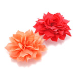 Peach/Coral Medium Petal Blossom Hair Flower Clip Pair | My Lello - 8