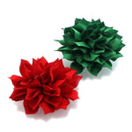 Red/Emerald Medium Petal Blossom Hair Flower Clip Pair | My Lello - 9