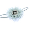 Grey Baby/Toddler Vintage Jeweled Chiffon Flower Skinny Headband | My Lello - 5