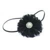 Black Baby/Toddler Vintage Lace & Pearl Flower Skinny Headband | My Lello - 2