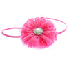 Hot Pink Baby/Toddler Vintage Lace & Pearl Flower Skinny Headband | My Lello - 6