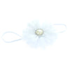 White Baby/Toddler Vintage Lace & Pearl Flower Skinny Headband | My Lello - 3