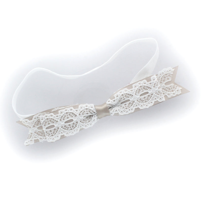 Satin/Lace Bow Newborn Baby Headband