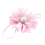 Light Pink Baby/Toddler Satin Petal Flower Skinny Headband | My Lello - 4