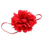 Red Baby/Toddler Satin Petal Flower Skinny Headband | My Lello - 5