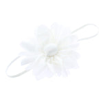 White Baby/Toddler Satin Petal Flower Skinny Headband | My Lello - 2