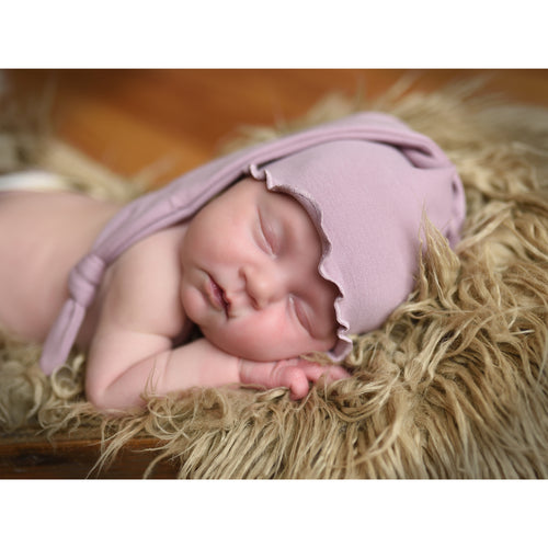 Baby Ruffle Knotted Tail Cotton Beanie Hat