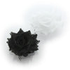 White/Black Shabby Rose Baby Hair Flower Clip Pair | My Lello - 7