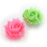 Bubblegum Pink/Mint Shabby Rose Baby Hair Flower Clip Pair | My Lello - 10