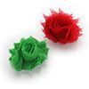 Emerald/Red Shabby Rose Baby Hair Flower Clip Pair | My Lello - 15