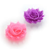 Grape/Bubblegum Pink Shabby Rose Baby Hair Flower Clip Pair | My Lello - 17