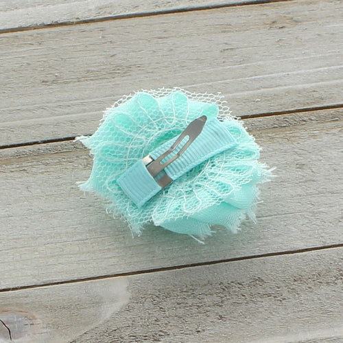  Shabby Rose Baby Hair Flower Clip Pair | My Lello - 2