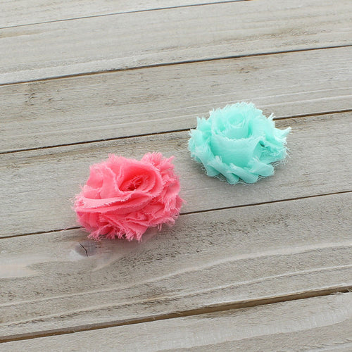 Shabby Rose Baby Hair Flower Clip Pair | My Lello - 1